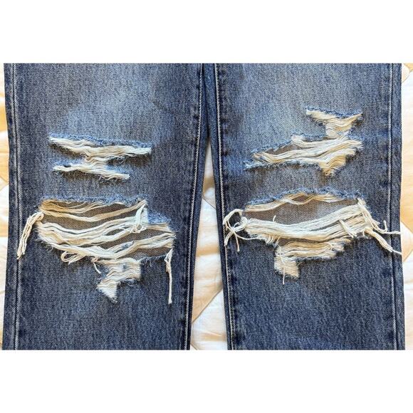 NWT Rolla's Button Fly High Rise Classic Straight Distressed Jeans Size 25 - Picture 7 of 7